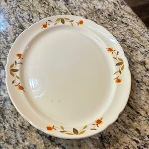 Vintage large plater Superior Hall Quality Dinnerware Autumn Leaf Pattern